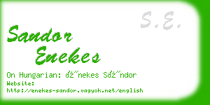 sandor enekes business card